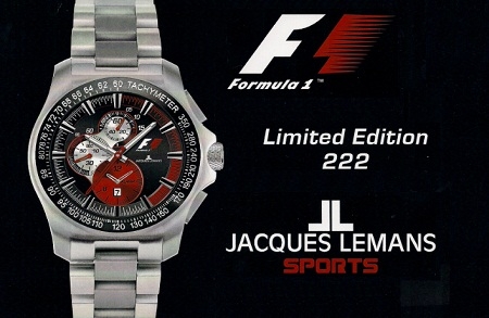 Ručni sat JACQUES LEMANS F1 Limited Edition 222 sa dodatnim remenom