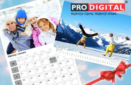 Personalizirani A3 foto kalendar sa vašim osobnim fotografijama – Studio PRODIGITAL...