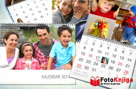 Preklopni fotokalendar sa fotografijama po vlastitom izboru i plastificiranom naslo...