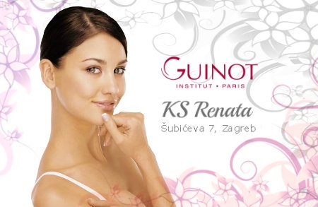 Tretman lica 'Guinot' kozmetikom, koji uključuje peeling, masažu lica i masku